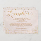 Carte D'accompagnement rose gold calligraphie moderne (Devant / Derrière)