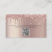 Carte D'accompagnement Rose Gold Driving Parties scintillant Détails Mari (Dos)