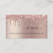 Carte D'accompagnement Rose Gold Driving Parties scintillant Détails Mari (Devant)