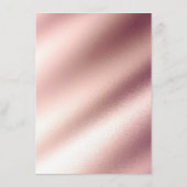 Carte D'accompagnement Rose Gold Foil Mariage Information Invité (Dos)