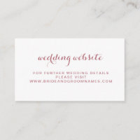 Rose Gold Minimal Simple Mariage Website