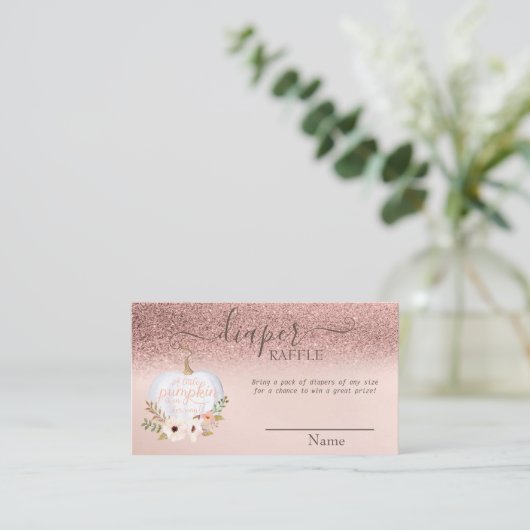 Carte D'accompagnement Rose Gold Parties scintillant Bokeh, Baby shower C (Debout devant)