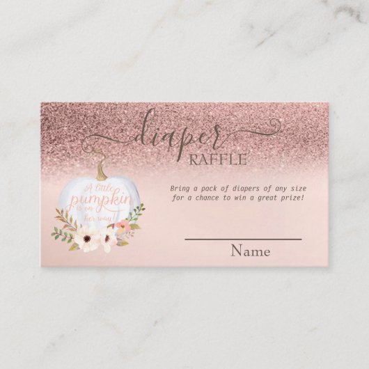 Carte D'accompagnement Rose Gold Parties scintillant Bokeh, Baby shower C (Devant)