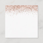 Carte D'accompagnement Rose Gold Parties scintillant Script Mariage Détai (Dos)