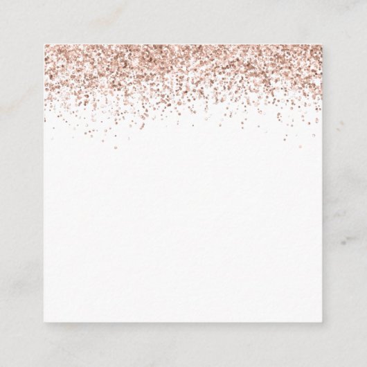 Carte D'accompagnement Rose Gold Parties scintillant Script Mariage Détai (Dos)