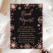 Carte D'accompagnement Rose Gold Snowflakes Demande de réservation d'hive