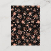 Carte D'accompagnement Rose Gold Snowflakes Demande de réservation d'hive (Dos)