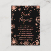 Carte D'accompagnement Rose Gold Snowflakes Demande de réservation d'hive (Devant)