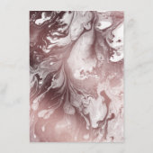 Carte D'accompagnement Rose Marbre Or Détails Mariage sur blanc (Dos)