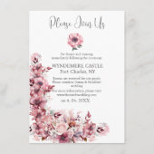 Carte D'accompagnement Rose moderne Dusty rose QR Code Mariage (Devant)