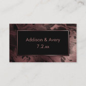 Carte D'accompagnement Rose moderne Or & noir en Merci marbré Insérer (Dos)