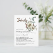 Carte D'accompagnement Rose naturel Woodsy Détails du Mariage (Debout devant)