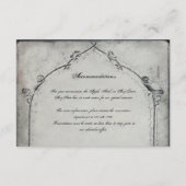 Carte D'accompagnement Rose noir gothique Mariage Trellis Insérer (Devant)