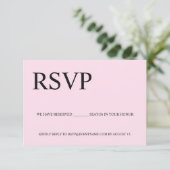 Carte D'accompagnement Rose Noir Place réservée Logo personnalisé RSVP sa (Debout devant)