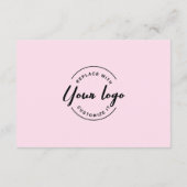 Carte D'accompagnement Rose Noir Place réservée Logo personnalisé RSVP sa (Dos)