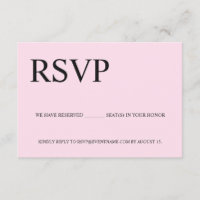 Rose Noir Place réservée Logo personnalisé RSVP sa