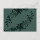 Carte D'accompagnement Rose or script Floral vert direction mariage (Dos)