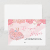 Carte D'accompagnement Rose or tutu robe rose floral Déchets Raffin (Devant / Derrière)