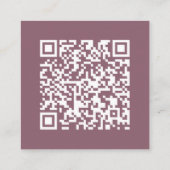 Carte D'accompagnement Rose Poussiéreux | Code QR | RSVP de Mariage (Dos)