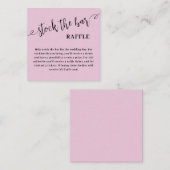 Carte D'accompagnement Rose Poussiéreux Script Approvisionner le bar Réce (Devant / Derrière)