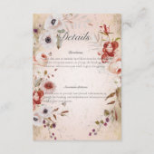 Carte D'accompagnement Rose romantique rose or Détails floraux (Devant)