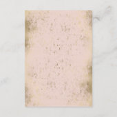 Carte D'accompagnement Rose romantique rose or Détails floraux (Dos)