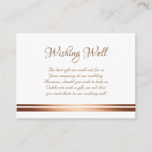 Carte D'accompagnement Rose rose Floral Or Mariage Wishing well