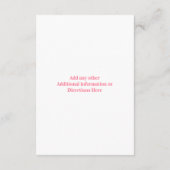 Carte D'accompagnement Rose rose rose (Dos)