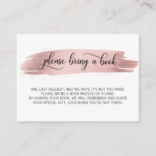 Carte D'accompagnement Rose Rose Rose Gold S'il vous plaît apporter un Ba