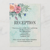 Carte D'accompagnement Rose rustique Shabby Chic Floral Mariage Réception (Devant)