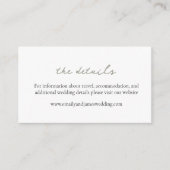 Carte D'accompagnement Rose sauvage - Mariage Sage (Devant)