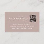 Carte D'accompagnement Rose Script de script de mariage ou de Baby shower (Devant)