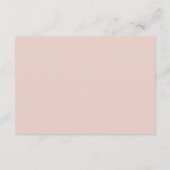 Carte D'accompagnement Rose simple Dusty rose Détails Mariage (Dos)
