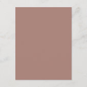 Carte D'accompagnement Rose Taupe | Script Watermark Tous les détails (Dos)