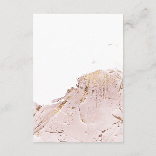 Carte D'accompagnement rose texturé faux feuille d'or Détails (Dos)