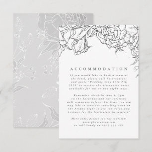 Carte D'accompagnement Rose ultime Gris Argent Élégant Mariage floral