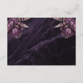 Carte D'accompagnement Rose violet Or Floral Agate Script Mariage RSVP (Dos)
