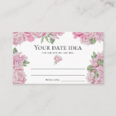 Carte D'accompagnement Roses aquarelle - idées de la nuit de date \ pot d (Devant)