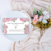 Carte D'accompagnement Roses d'aquarelle - Recette pour que la mariée soi