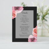 Carte D'accompagnement Roses de printemps gras rose et violet (Debout devant)