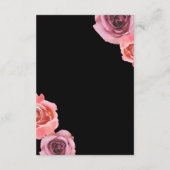 Carte D'accompagnement Roses de printemps gras rose et violet (Dos)