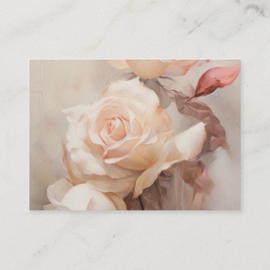 Carte D'accompagnement Roses d'été Mariage élégant (Dos)