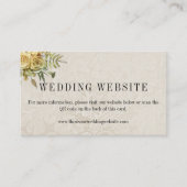 Carte D'accompagnement Roses d'or Shabby Chic Mariage site Web (Devant)