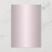 Carte D'accompagnement Roses Et Perles Roses Roses Et Perles Rose Élégant (Dos)