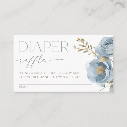 Carte D'accompagnement Roses fleuris bleus poussiéreux de rapaces (Devant)