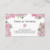 Carte D'accompagnement Roses florales - Présentation de la douche (Devant)