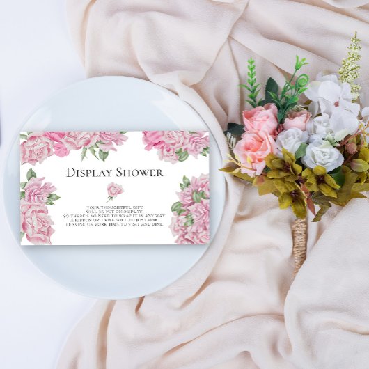 Carte D'accompagnement Roses florales - Présentation de la douche