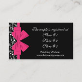 Carte D'accompagnement Roses noires et blanches Bow rose (Dos)