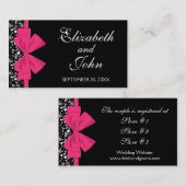 Carte D'accompagnement Roses noires et blanches Bow rose (Devant / Derrière)