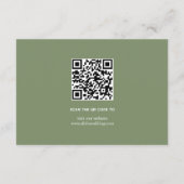 Carte D'accompagnement Roses roses roses et branches sauge vert détails d (Dos)